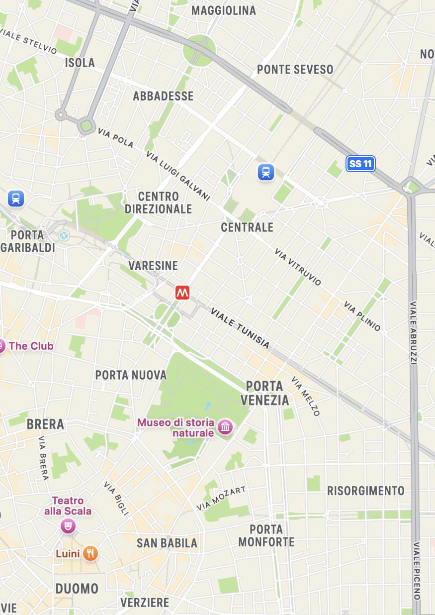 Posizione · Milano centro